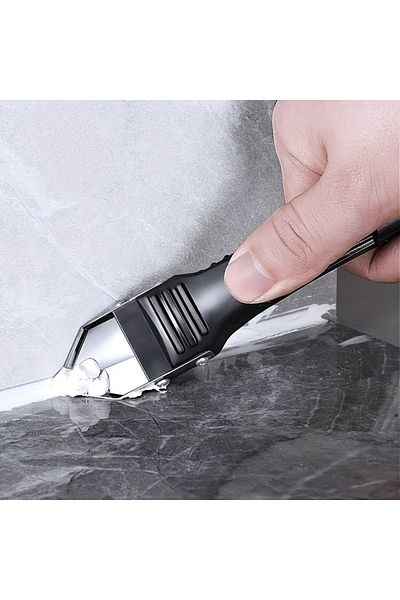 Choice Space Gray 5-in-1 Metal Head Shovel Glue Tool Kit: Silicone Spatula, Caulk Remover, Grout Removal, S