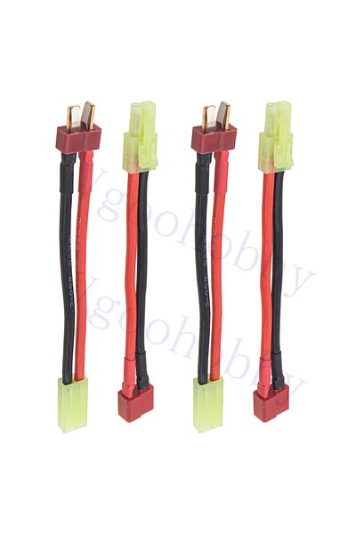 Choice For Airsoft Only,2pairs 3.14" Adapter For Mini Tamiya Style Connector To T Plug 16awg Cable For A...
