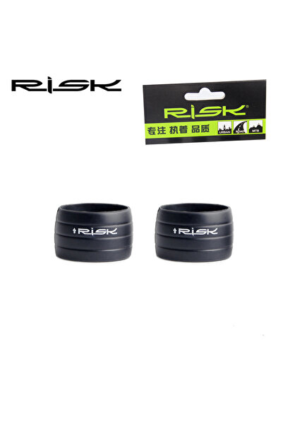 Choice شريط تثبيت حزام مقود الدراجة من RISK مكون من قطعتين باللون الأسود وحلق...