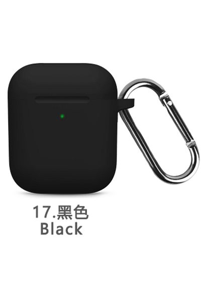 Choice Black Silicone Cases With Hook Cover For Apple Airpods 1/2 Protective Shockproof Wireless Earphone C