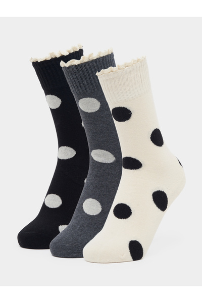 Styli Pack of 3 - Polka Dot Crew Socks