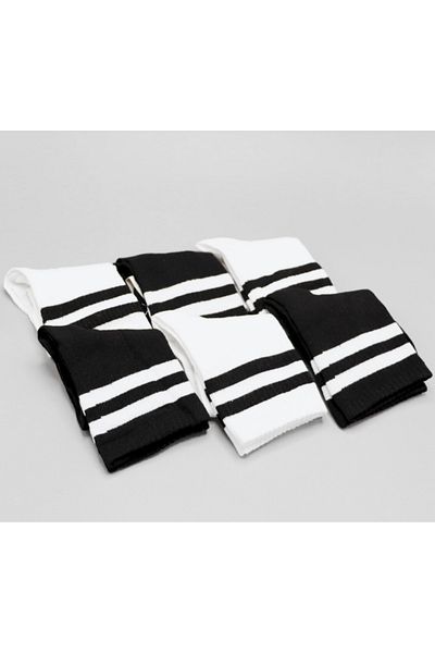 yakamoz toptan Unisex 6' ζευγάρια βαμβακερά - πλενόμενες αρωματικές κοντές ριγέ κολεγιακές κάλτσες