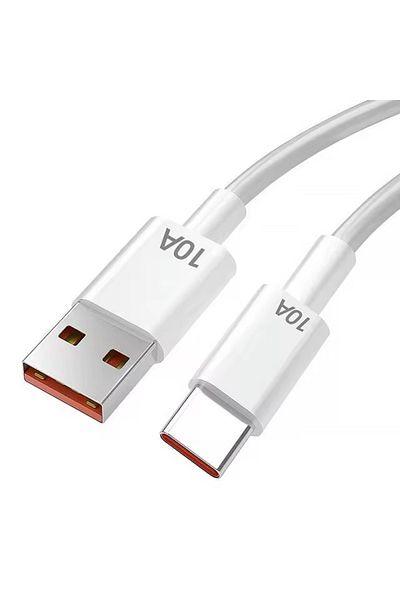 Choice كابل شحن سريع للغاية USB Type C بقوة 120 واط 10 أمبير بطول 2 متر باللون الأبيض لهاتف Huawei P40 P30 Honor كابل بيانات لهاتف Xiaomi