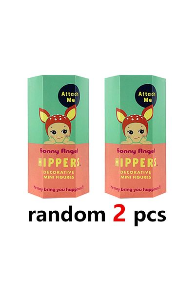 Choice Random 2 Pcs 2024 Hippers Lying Down Series Anime Figures Toys Cute Cartoon Surprise Box