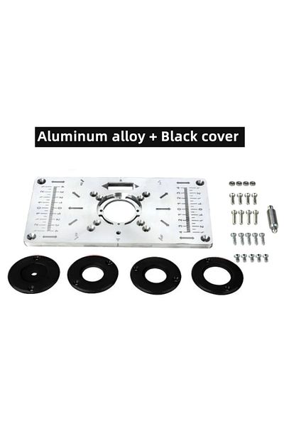 JIGHOLE Aluminium Carpenty Router Table Insert Plate Multifunctional Woodworking Benches Carpenter Trimmi...