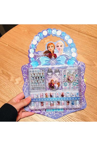 Choice Frozen 02 Disney Children's Nail Sticker Set Elsa Princess Dress Up Cute Kawaii Stickers Waterproof