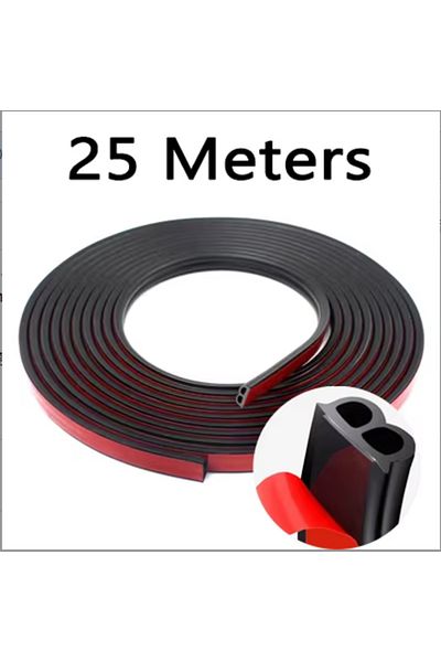 Choice B Hole 25 Meters Car Door Seal Strips Sticker Weatherstrip Rubber B Shape Door Seals Sound Insulatio
