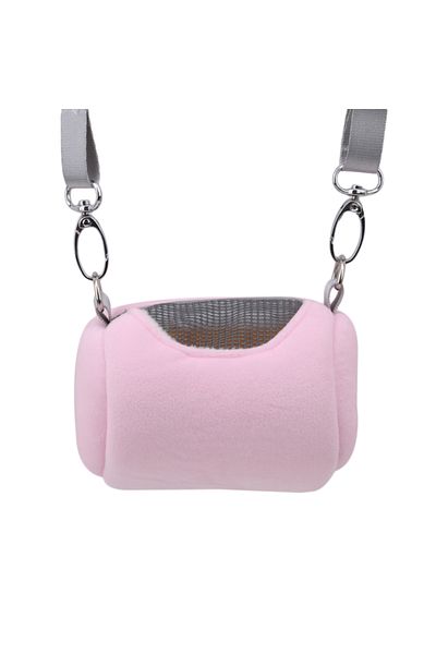 Choice Pink Pet Cage Cross Body Accessories Cylinder Design Soft Practical House Travel Portable Squirrel V