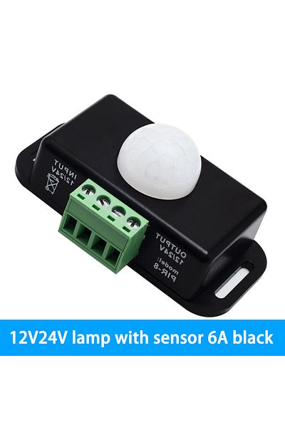 Choice Black 1~3pcs Dc 12v 24v 8a Automatic Adjust Pir Motion Sensor Switch Ir Infrared Detector Light Swit