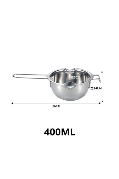 Choice 400ml Melting Pot Stainless Steel Wax Melting Pot Long Handle Scented Candle Soap Chocolate Butter H