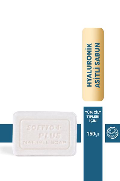 Softto Plus Hyaluronic Acid Soap - Sleeve and Cut Plain