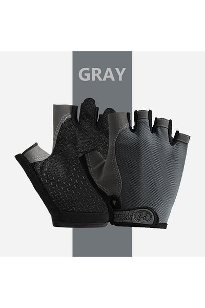Choice M gray Summer Cycling Sports Gloves For Men's Fitness Training Fingerless Women's Fitness Bicycles A