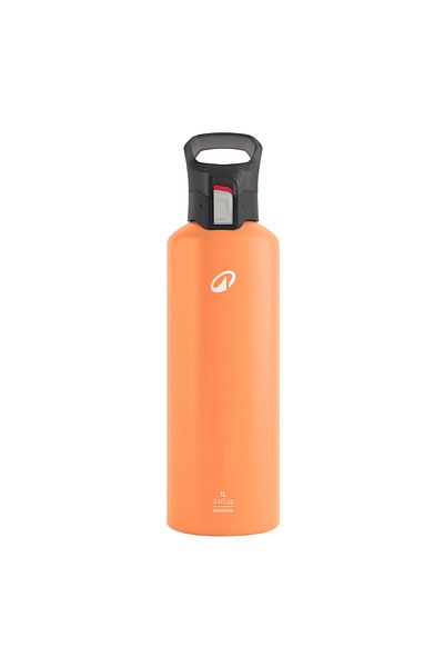 Decathlon Quechua Outdoor Aluminum Flask - 1 L - Orange - 500