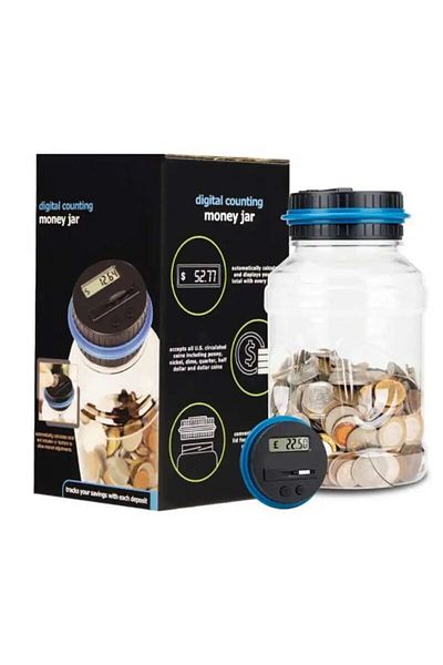 Choice Pound 1.8l Coin Bucket Money Bank Large Capacity Transparent Saving Jar Us Dollar Euro Pound Saving