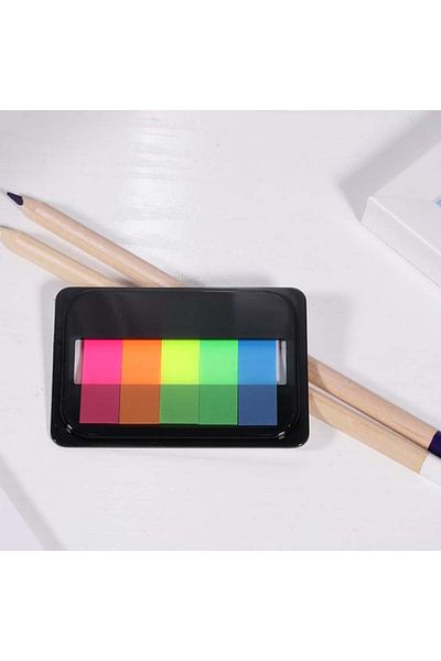 Choice 3packs With 300pcs 3packs/300pcs Pet Fluorescent Five-color Note Paper Drawing Design Is Easy To Use