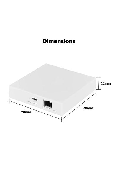 MOES 1pc Matter Wired Gateway Tuya Zigbee Matter Thread Gateway Smart Home Bridge Matter Hub Support