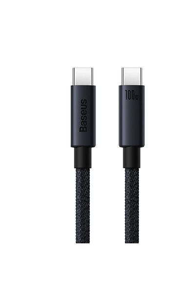 Baseus 2m Black Usb Cable For Iphone15 Pro Pd100w Usb C To Type C Fast Charger Cable For Xiaomi Sams