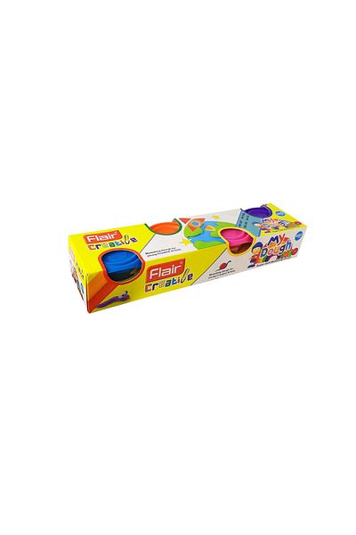 Flair Creative Non-Toxic and Child Safe Modelling Dough For Creative Artists,120gms x 4 Colors