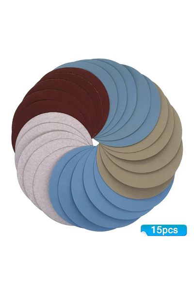 Choice SEAMETAL 15PCS 125mm Inches Grit 1000 2000 3000 4000 5000 Sanding Discs Hook Loop Sandpaper Round...