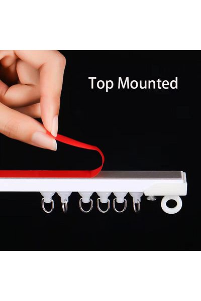 Choice 150cm Top Mount Self Adhesive Curtain Sliding Track Without Punching Nano Silent Track Top Mounted S