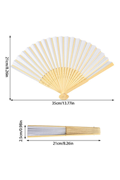 Choice 10pcs white Hand Fans white wedding Hand Fans Bamboo foldable paper fa...