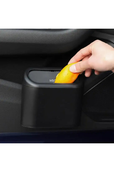 Choice Car Bin Hanging Vehicle Garbage Dust Case Storage Box Black Square Pressing Type Trash Can Auto I...