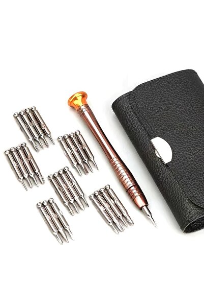 Choice طقم مفكات براغي دقيقة 25 في 1 باللون الأسود، مجموعة أدوات إصلاح، طقم مفكات براغي صغير، على شكل نجمة/نوع Y/مسطح