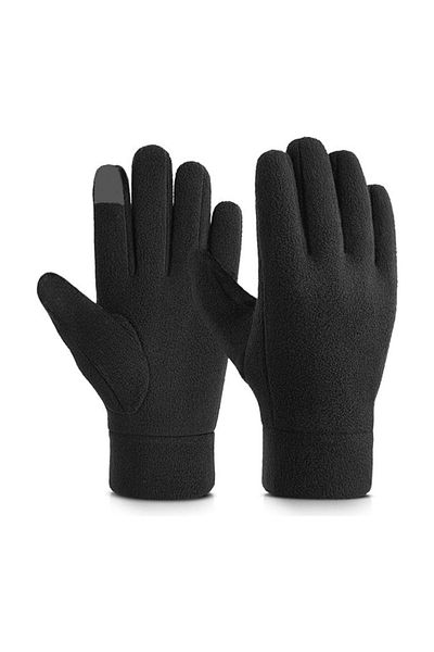 Choice XL Black Warm Winter Gloves Polar Fleece Cold Weather Gloves Touch Screen Women and Men Thermal Glov