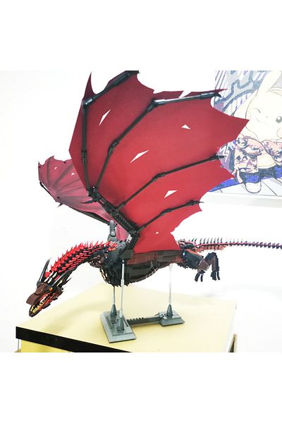 Choice Fery Dragon 1889pcs Movie Series The Drogon And Viserion Dragon Model Building Blocks Game Action Fi