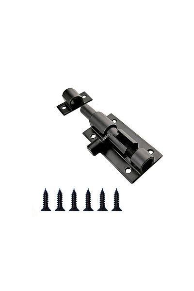 Choice L Black Black Door Lock Barrel Aluminum Alloy Door Lock Latch For Home Hardware Gate Safety Door Bol