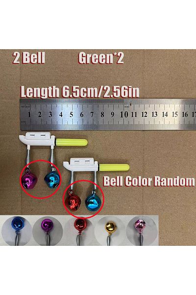 Choice 2 Bell-green X2 2 Pcs/set Electronic Fishing Light Rods Led Bells Light Rods Bite Alarms Cr425 (batt