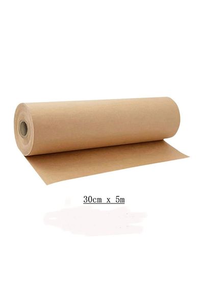 Choice 30cmx5m 30cm X 1/2/3m Kraft Gift Wrapping Moving Packing Brown Paper Roll For Painting