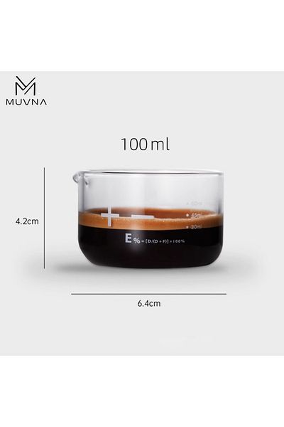 Choice 100ml Muvna Espresso Coffee Measuring Cups Clear Glass 100ml With Scale Home Kitchen Measuring Tools