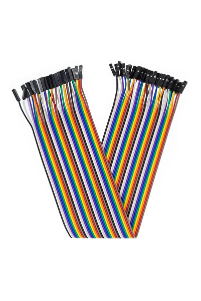 Genel Markalar 30cm 40 Pin Dişi Dişi Dupont Kablo Ayrılabilir 2.54mm 10 Renk ...