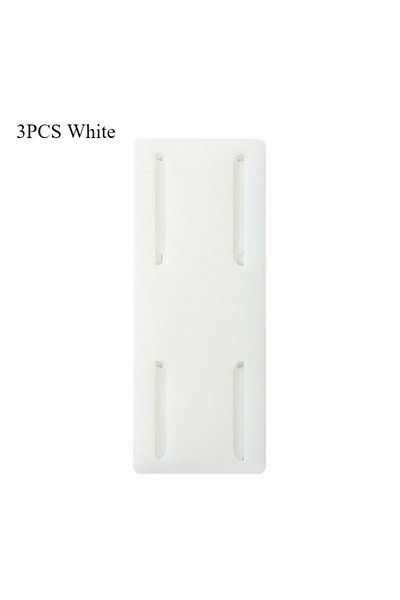 Choice 3pcs White 3pcs Wall Mounted Socket Holder Fixer Patch Self-adhesive Power Socket Strip Fixator Punc