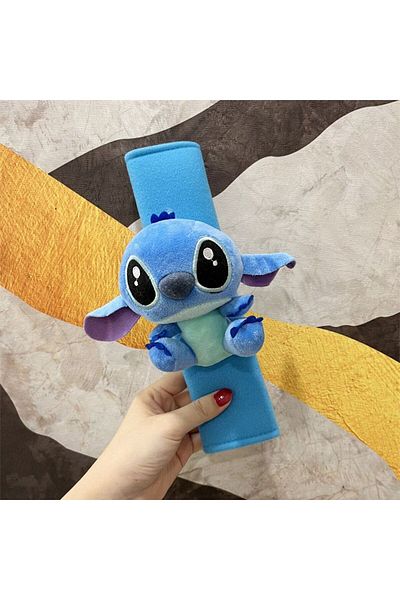 Choice Stitch Disney Stitch Cute Angel Kawaii Cartoon Couple Car Safety Belt Shoulder Cover Doll Creative U