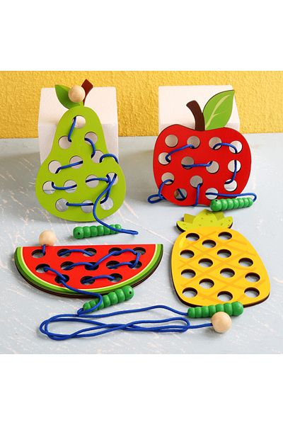 Choice Caterpillars Eat Fruits Threading Toys Fine Motor Training