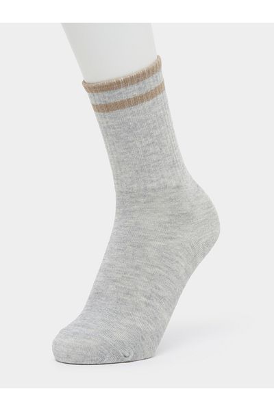 Styli Set of 3 - Striped Cuff Detail Crew Socks