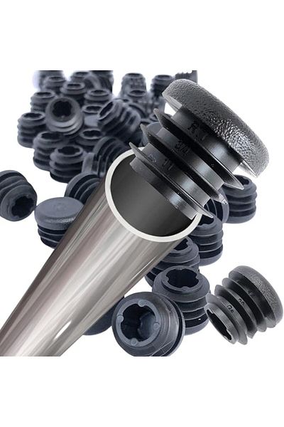 Choice 22mm 8 PCS Black Round Plastic Blanking End Cap Tube Pipe Inserts Plug Bung Insert Stopper For Chair