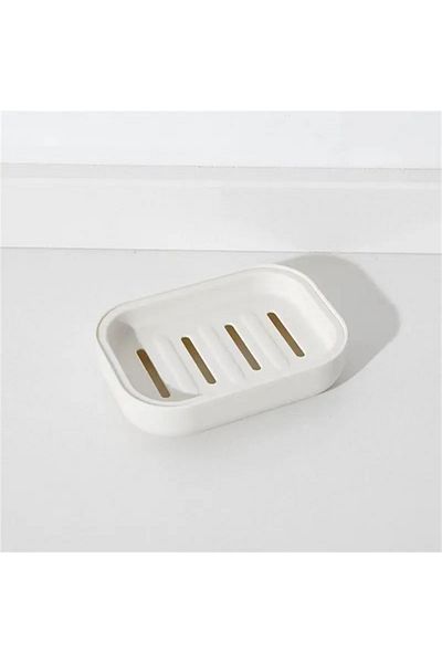 Choice S Off-white 1pcs Portable Soap Dishes Double-layer Plastic Soap Box Household Bathroom Drain Soap Tr