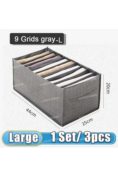 Choice 3pcs-9 Grids Gray-l Clothes Storage Box Underwear Bra Organizer Storage Box Wardrobe Organizer Drawe