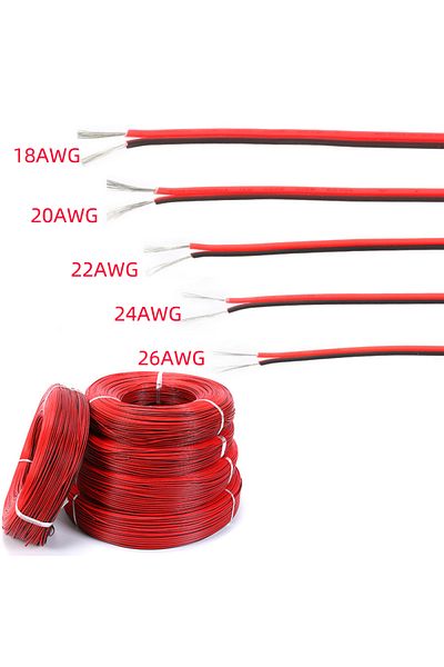Choice 2 Pin Electrical Wire Tinned Copper 18/20/22/24/26 AWG insulated PVC Extension LED Strip Cable Re...
