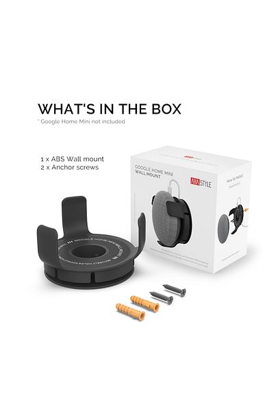 Shunmaii Black For Google Home Mini Wall Mount Holder Cable Management Mount Holder Kitchen Audio Bathroom Sp
