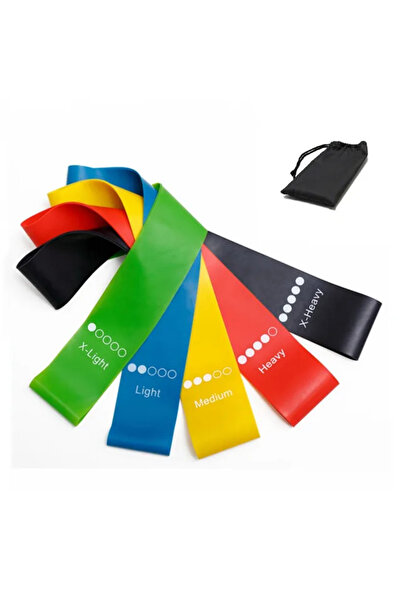 Choice مجموعة مكونة من 5 قطع من أشرطة المقاومة المطاطية لتمارين اللياقة البدنية وتدريبات القوة