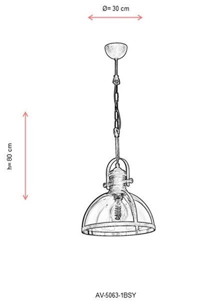 Avonni 5063 Serisi Siyah Avize AV-5063-1BSY
