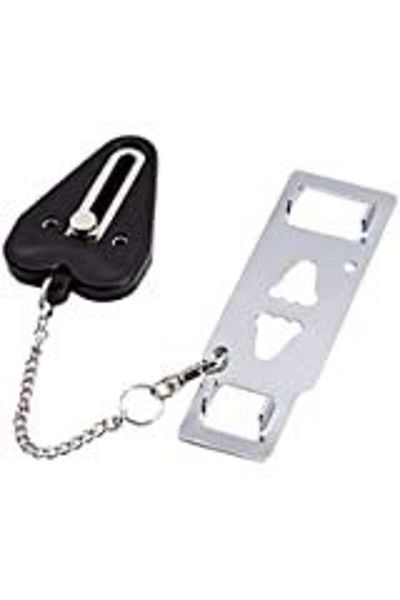 Choice Black Portable Door Lock Double Hole Security Door Locker Safety Latch Metal Lock Home Room Hotel An