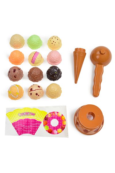 GGbell Ice Cream Children Simulation Food Kitchen Toy Ice Cream Stack Up Play Kids Pretend Play Toys Educat