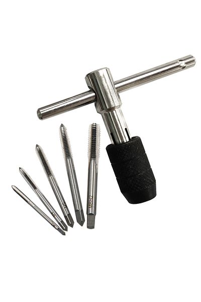Choice Silver 3-6mm T-shaped Tap Wrench 5pc Hand Tap M3-m8 Tapping Screwdriver Wrench Thread Tapping Hand T