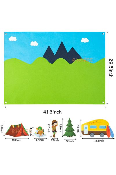 Choice 46Pcs Camping Felt Board Story Set Adventure Camp Out Forest Theme Preschool Early Learning Story...