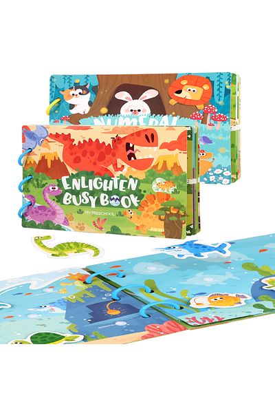 Choice Montessori Quiet Busy Book Paste Children Toy Stickers Board Animal Numbers Matching Puzzle Game ...
